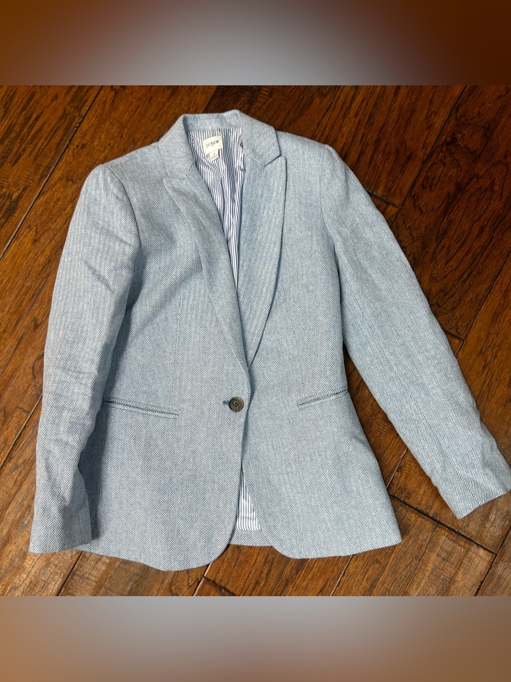 J.Crew Factory Herringbone One-Buttonโ Blazer